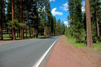 Image of a road running through the ochoco mountains